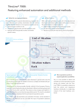 SI Analytics Titroline® 7000/50 M1 Potansiyometrik Titratör