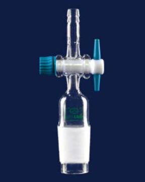 ISOLAB Adaptör - Düz - Musluklu - Çap 10 mm - Erkek Şilif : NS 29/32
