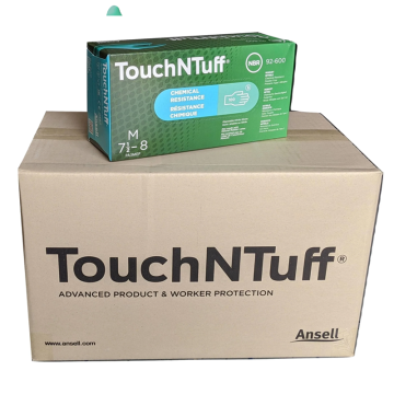 Ansell TouchNTuff® 92-600 Kimyasal Sıçrama Koruması için Nitril Eldiven Small (6.5 - 7) 100 Adet/Kutu