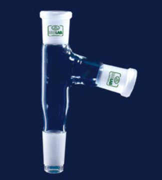 ISOLAB Adaptör - Çoklu - 2 Boyunlu - Aşağı Açılı - Dişi Şilif & Erkek Şilif : NS 14/23 - Aşağı Açılı Dişi Şilif : NS 14/23