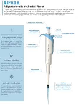 DLAB HiPette Ayarlanabilir Otomatik Pipet 0.1-2.5 μL UV Sterilizasyona Uygun ve Tamamı Otoklavlanabilir