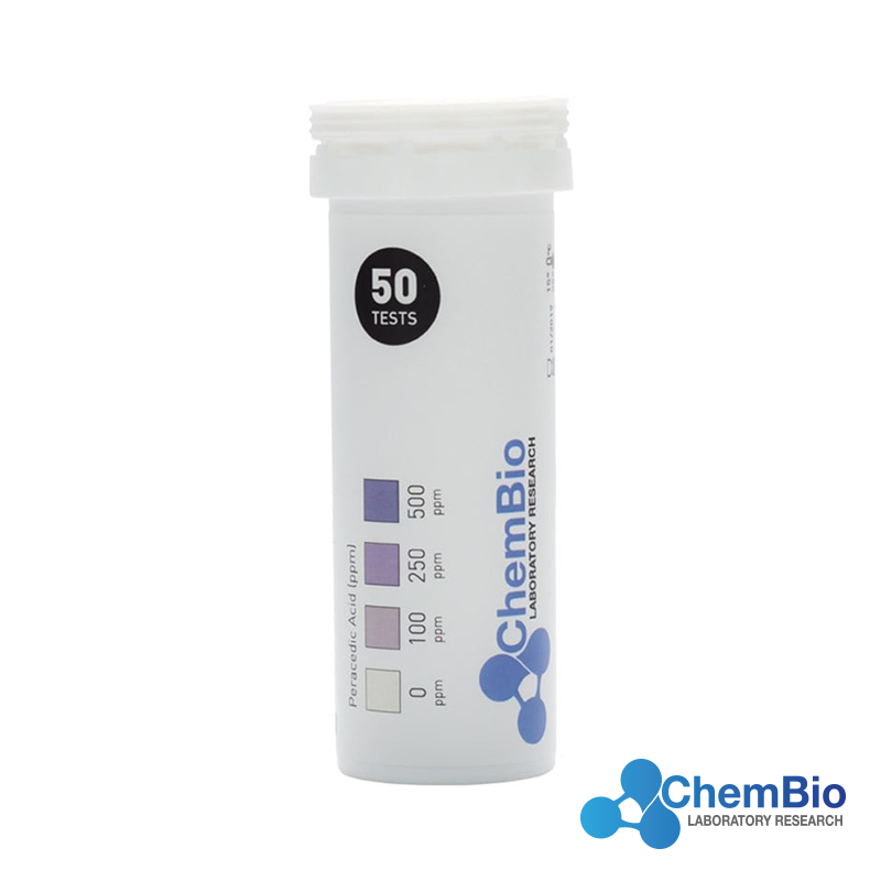 Chembio CB4200 Perasidik Asit Test Şeridi Yüksek Seviye 0.. 500 ppm (50 Test)