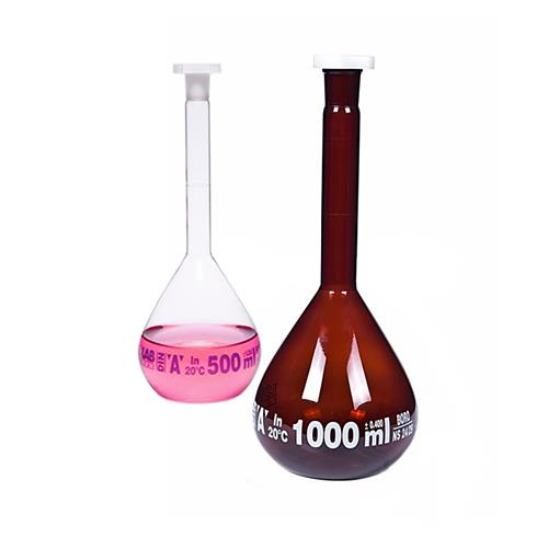 ISOLAB Balon Joje - Standart - Amber - A Kalite - Grup Sertifikalı - Beyaz Skala - 25 ml - NS 12/21 / 1 Adet