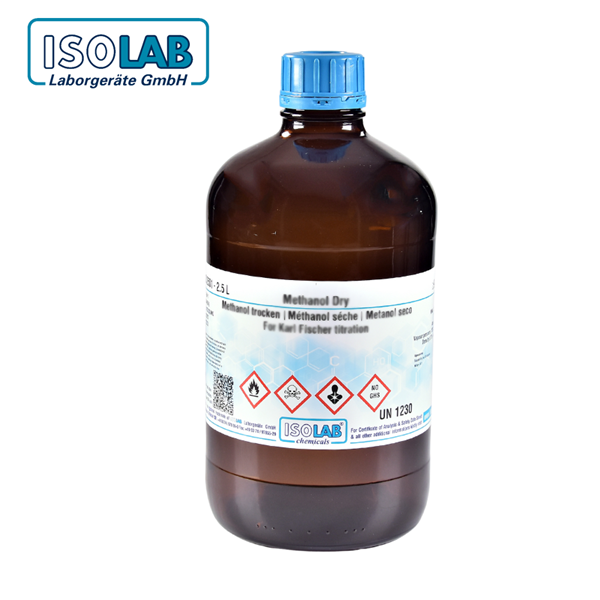 ISOLAB 947.044.2501 Methanol for Gas Chromatography ECD and FID CAS No.: 67-56-1 2.5 L