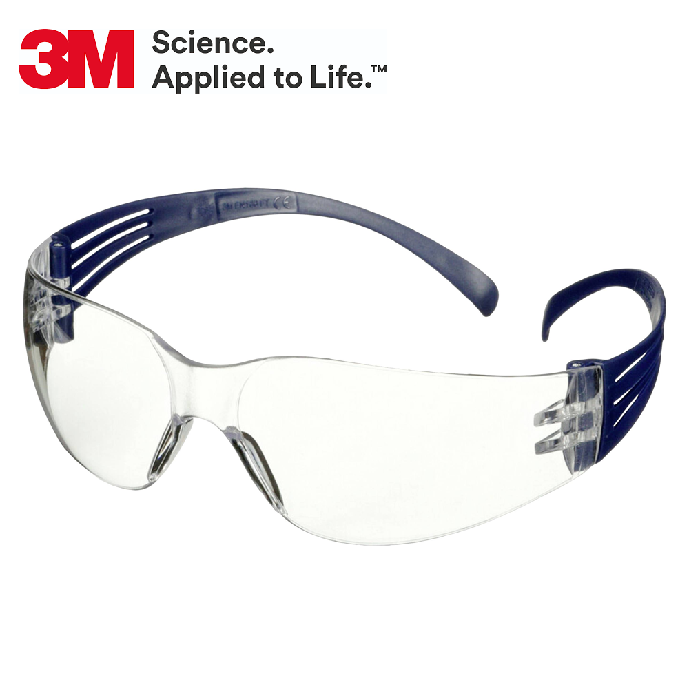 3M™ SecureFit™ 100 Koruyucu Gözlük, Çizilmeye Dirençli, Buğu Önleyici, Şeffaf Polikarbon AS/AF Lens