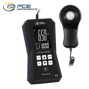 PCE LED 30 LED Işık Ölçer/Lüksmetre 40 / 400 / 4000 / 40000 / 400000 lx ya da fc