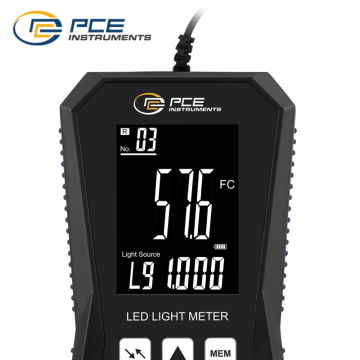 PCE LED 30 LED Işık Ölçer/Lüksmetre 40 / 400 / 4000 / 40000 / 400000 lx ya da fc