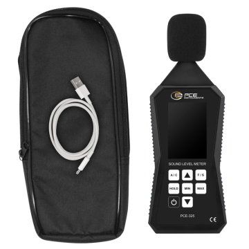 PCE 325D Gürültü Ölçer Datalogger 30... 130 dB Veri Aktarımı için Yazılım MIN, MAX, HOLD Özellikleri