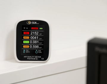 PCE RCM 02 Hava Kalitesi Ölçer CH2O,CO2, PM1, PM2.5, PM10, TVOC, Sıcaklık ve Nem Ölçümü