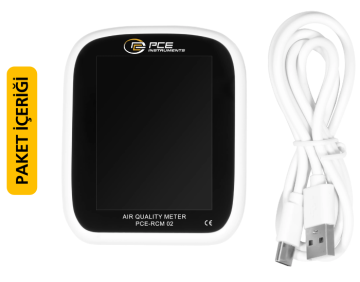 PCE RCM 02 Hava Kalitesi Ölçer CH2O,CO2, PM1, PM2.5, PM10, TVOC, Sıcaklık ve Nem Ölçümü