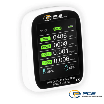 PCE RCM 02 Hava Kalitesi Ölçer CH2O,CO2, PM1, PM2.5, PM10, TVOC, Sıcaklık ve Nem Ölçümü