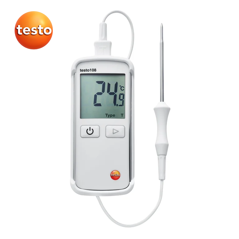 Testo 108 Saplama Tip Kablolu Termometre -50… +300 °C HACCP ve EN 13485 Uyumlu