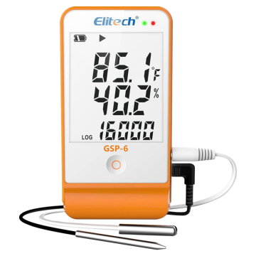 Elitech GSP-6 Çift Kablolu Sıcaklık ve Nem Veri Kaydedici Datalogger -40... +85 °C / 0%... 100% RH