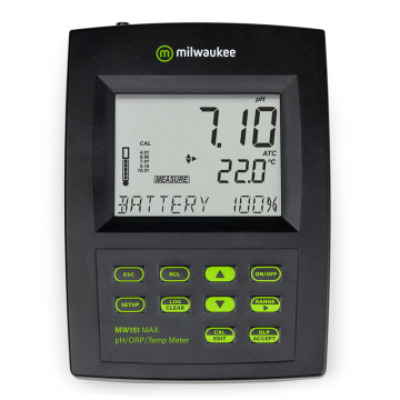 Milwaukee MW151 MAX pH Metre -2.00... 20.00 pH / ±2000.0 mV / 20.0... 120.0 °C  MA917B/1 Cam Elektrot İle