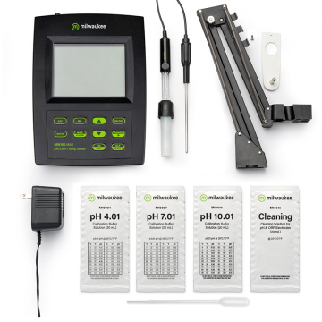 Milwaukee MW150 MAX pH Metre -2.00... 20.00 pH / ±2000.0 mV / -20.0... 120.0 °C  MA917B/1 Cam Elektrot İle