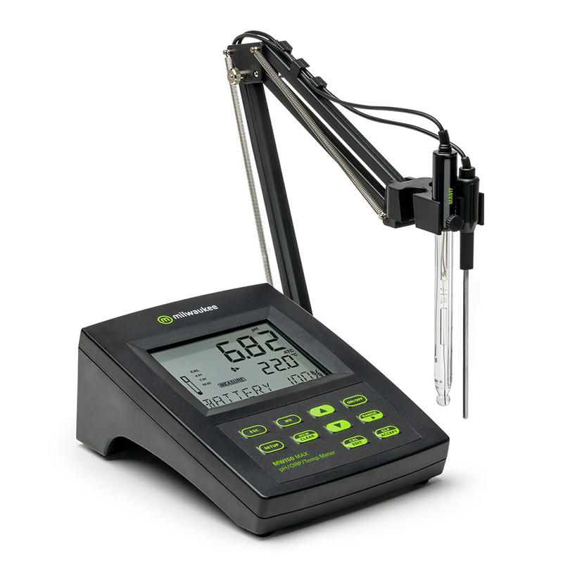 Milwaukee MW150 MAX pH Metre -2.00... 20.00 pH / ±2000.0 mV / -20.0... 120.0 °C  MA917B/1 Cam Elektrot İle