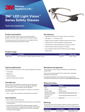 3M™ Led Light Vision™ İş Güvenliği Koruyucu Gözlük Buğulanmaz, Anti Statik, Çizilmelere Dayanıklı Polikarbonat Lens