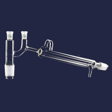 ISOLAB Destilasyon Bağlantısı - Kondenserli ve Claisen Başlıklı - Standart - Erkek Şilif: NS 29/32 | Dişi Şilif: NS 14/23 - Kondenser Uzunluğu 250 mm    ISOLAB Destilasyon Bağlantısı - Kondenserli ve Claisen Başlıklı - Standart - Erkek Şilif: NS 29/32 |
