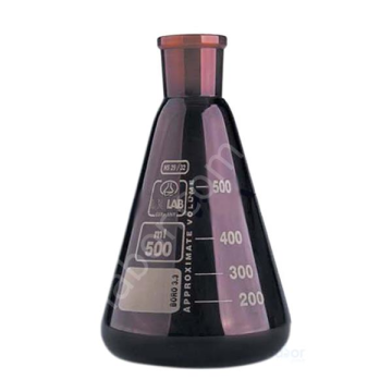 ISOLAB Erlen - Cam - Şilifli - Amber - 500 ml - NS29/32