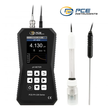 PCE PH 228 Portatif pH Metre -2… +20 pH Epoksi Elektrot ile GLP Veri Yönetimi Türkçe Menü Dili