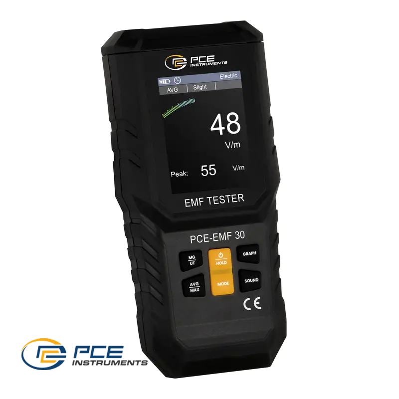 PCE EMF 30 3 Eksenli Radyasyon Ölçer 0.01... 1.800 mW/m² / 1... 1.999 V/m / 0.1... 999.9 mG / 0.01... 99.99 µT