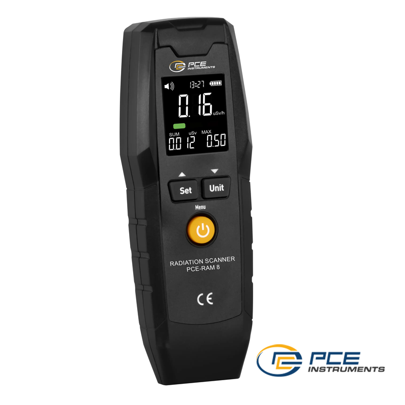 PCE RAM 8 Radyasyon Ölçer Gama, Beta ve X-Işınları Radyasyonu Ölçer 0.01... 9999 µSv/h