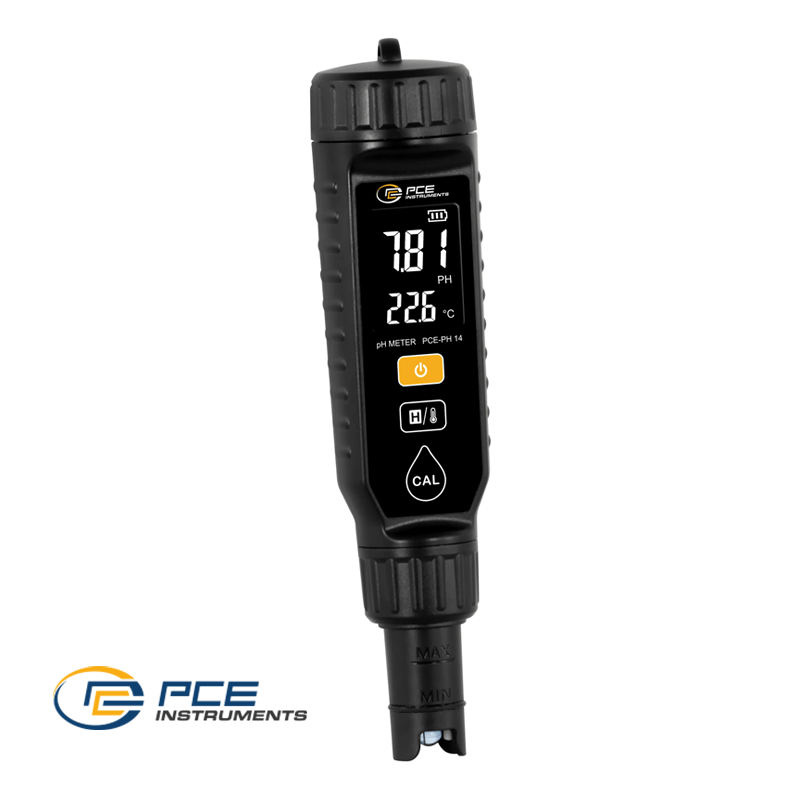 PCE PH 14 pH Metre 0.00... 14.00 / 0.01, 0 °C... 60 °C / 0.1 °C