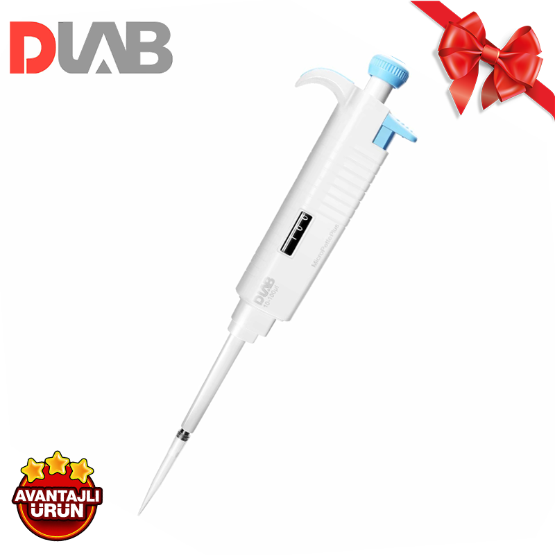 DLAB MicroPette Plus Ayarlanabilir Otomatik Pipet  0.1-2.5 μL Tamamı Otoklavlanabilir