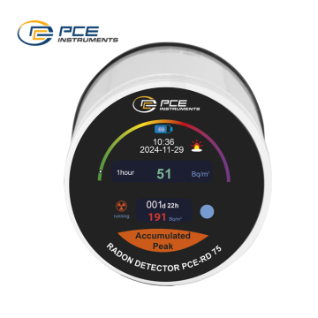 PCE RD 75 Radon Konsantrasyon Ölçer 6... 10 kBq/m³