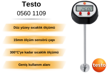 Testo 0560 1109 Mini Yüzey Termometresi -50… +300 °C