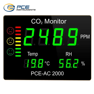 PCE AC 2000 Karbondioksit Sıcaklık ve Nem Ölçer 0... 9999 ppm / -10... 100 °C / 0... 99.9% n.o