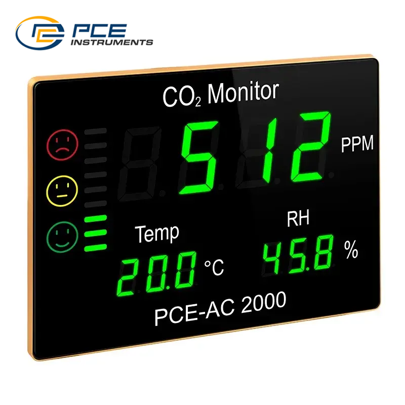 PCE AC 2000 Karbondioksit Sıcaklık ve Nem Ölçer 0... 9999 ppm / -10... 100 °C / 0... 99.9% n.o