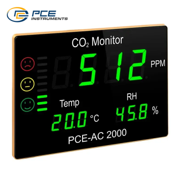 PCE AC 2000 Karbondioksit Sıcaklık ve Nem Ölçer 0... 9999 ppm / -10... 100 °C / 0... 99.9% n.o