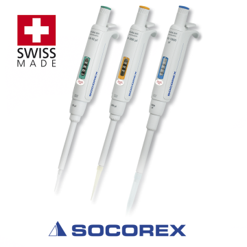SOCOREX Acura® manual 825 Trio O Ayarlanabilir Otomatik Pipet Seti  (0.5 - 10 µL) + (10- 100 µL) + (100 - 1000 µL)