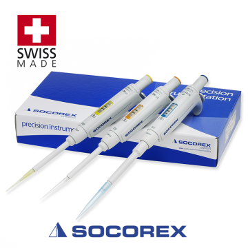 SOCOREX Acura® manual 825 Trio O Ayarlanabilir Otomatik Pipet Seti  (0.5 - 10 µL) + (10- 100 µL) + (100 - 1000 µL)