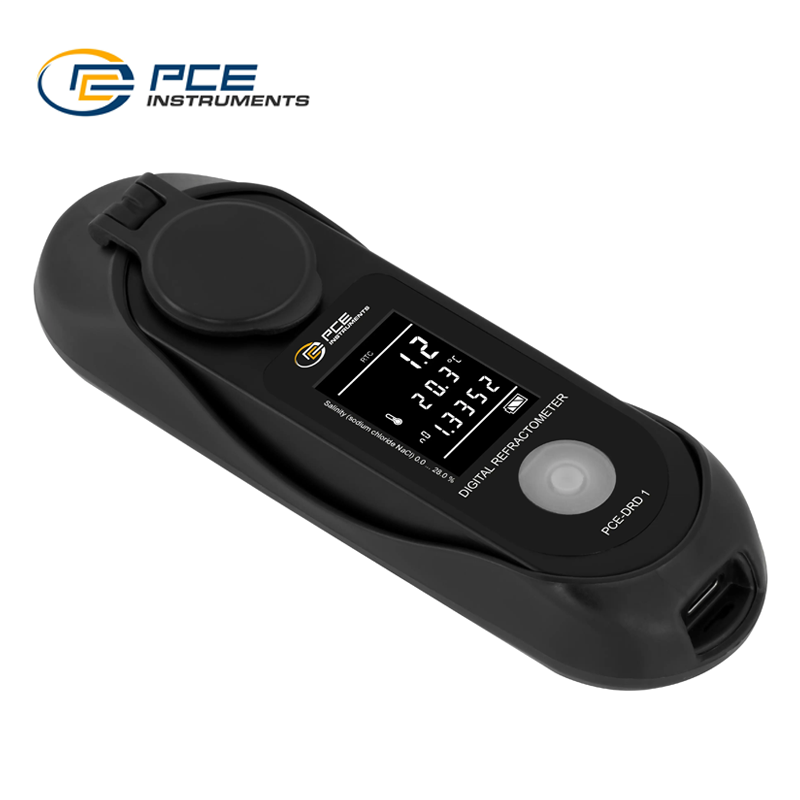 PCE DRD 1 Tuz Refraktometresi %0... 28.0 / 1,333... 1,42 nD / 0... 40 °C IP65 Koruma Sınıfı