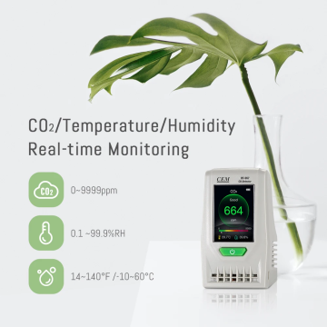 CEM DT-967 CO2 ve Hava Kalitesi Ölçer CO2: 0... 9999 ppm / Sıcaklık: -10… 60 °C / Nem: 0... 100%RH