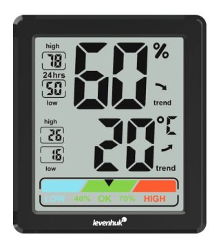 Levenhuk Wezzer BASE L20 Termo Higrometre -40…+70 °C / %20... %95 RH