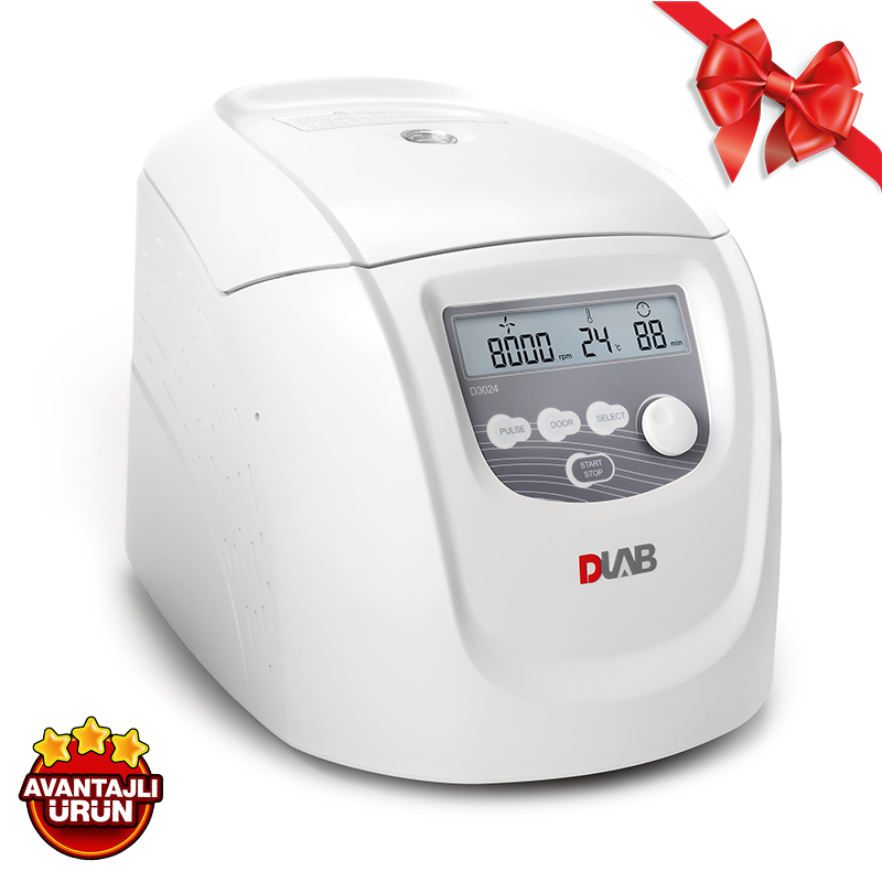 DLAB D3024 Yüksek Hızlı Mikro Santrifüj   5 mL x 18 / 0,2-0,5-1,5-2 mL x 24 / 0,5 mL x 36 / PCR 8 x 4  |  200... 15.000 rpm