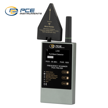 PCE FRQ 500 Frekans Ölçüm Cihazı 50... 8000 MHz Gizli WiFi Kameralar, GPS İzleme Cihazları Tespit Cihazı