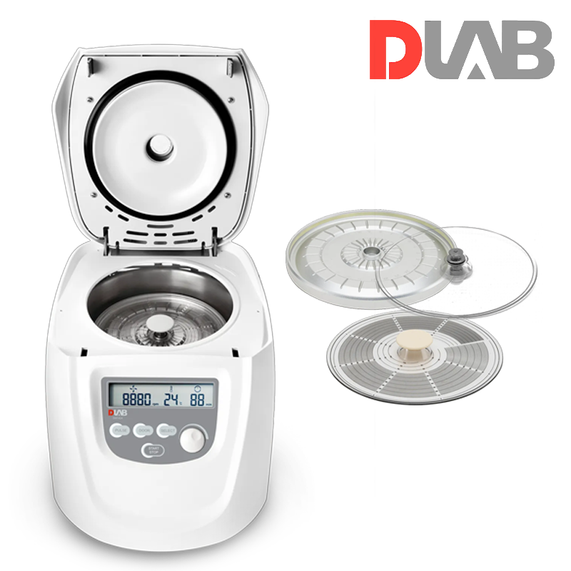 DLAB DM1424 Hematokrit Santrifüj SET 200... 12.000 rpm AC24 Kapaklı ve Okuma Diskli Rotor ile