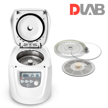 DLAB DM1424 Hematokrit Santrifüj SET 200... 12.000 rpm AC24 Kapaklı ve Okuma Diskli Rotor ile