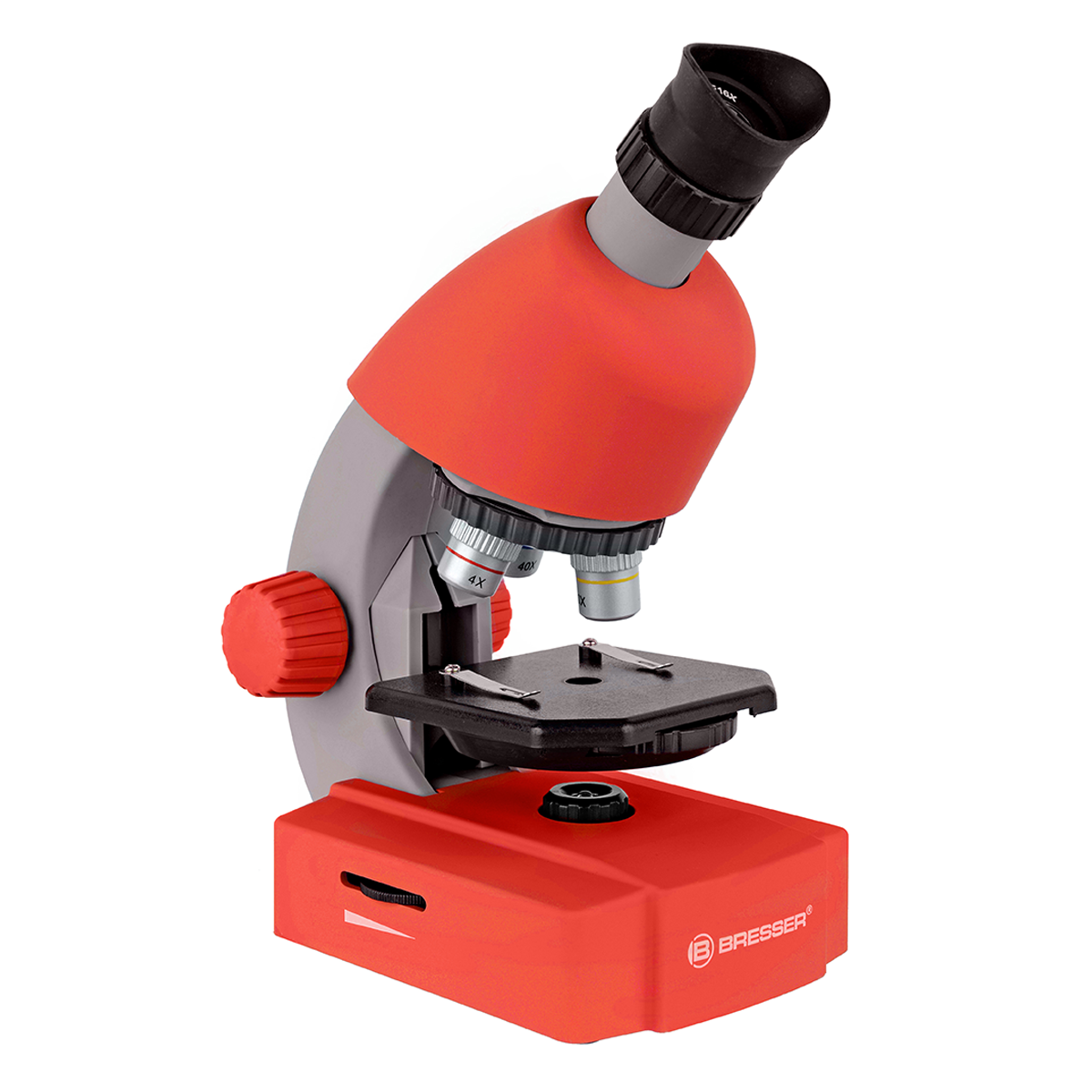 BRESSER Junior 40–640x Monoküler Mikroskop Kırmızı