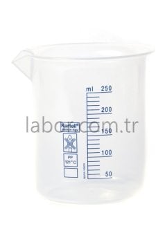 Kartell 250 ml Plastik Beher Mavi Baskılı