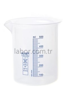 Kartell 500 ml Plastik Beher Mavi Baskılı