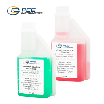 PCE pH + pH 7 Kalibrasyon Sıvısı 4.01 pH / 250 mL ve 7.00 pH / 250 mL