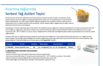 Merck 117046 Mquant™ | Kızartma Yağlarında Serbest Yağ Asitleri Tayin Kağıdı | 100 Test