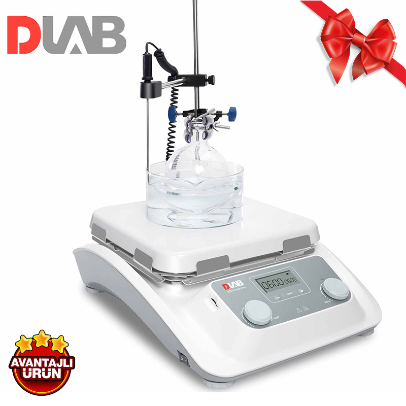 DLAB MS10-H500-Pro SET Isıtıcılı Manyetik Karıştırıcı  100... 1.500 rpm / RT... 500 °C / 30 L