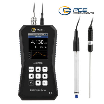 PCE PH 228HTE Portatif pH Metre -2… +20 pH Cam Elektrot ile GLP Veri Yönetimi Türkçe Menü Dili