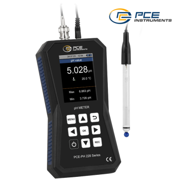 PCE PH 228HTE Portatif pH Metre -2… +20 pH Cam Elektrot ile GLP Veri Yönetimi Türkçe Menü Dili